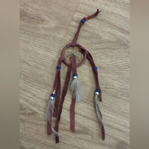 Purple Dreamcatcher with Blue Beads